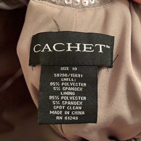 Cachet silver sequin gown size 10 - Picture 3 of 5